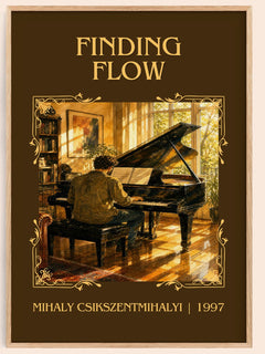 Finding flow Classic Book Art Print by Mihaly Csikszentmihalyi – book poster