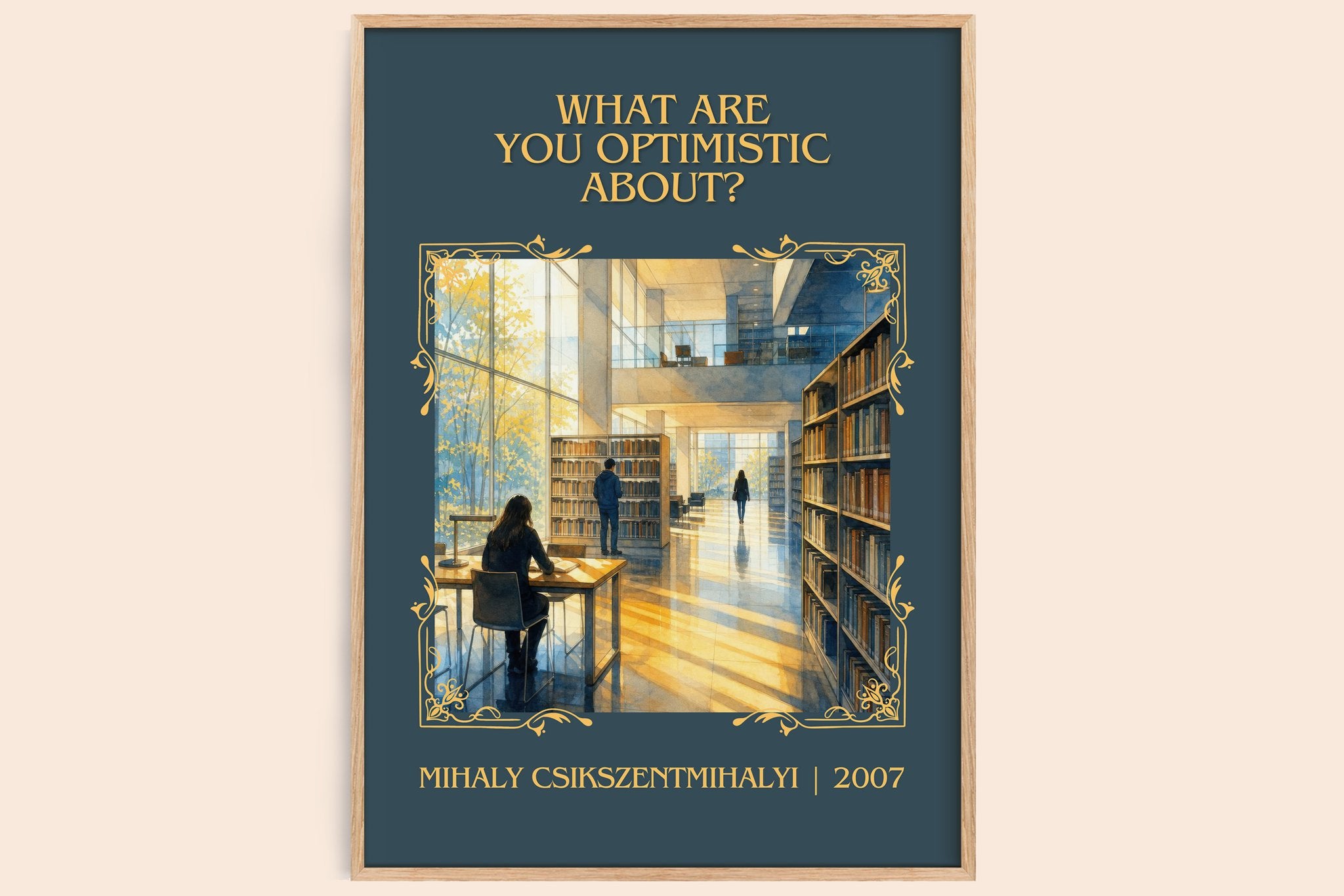 What Are You Optimistic About? Classic Book Art Print by Mihaly Csikszentmihalyi