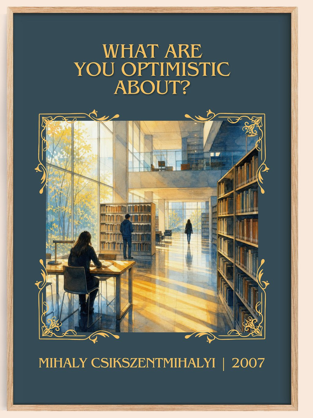 What Are You Optimistic About? Classic Book Art Print – book poster