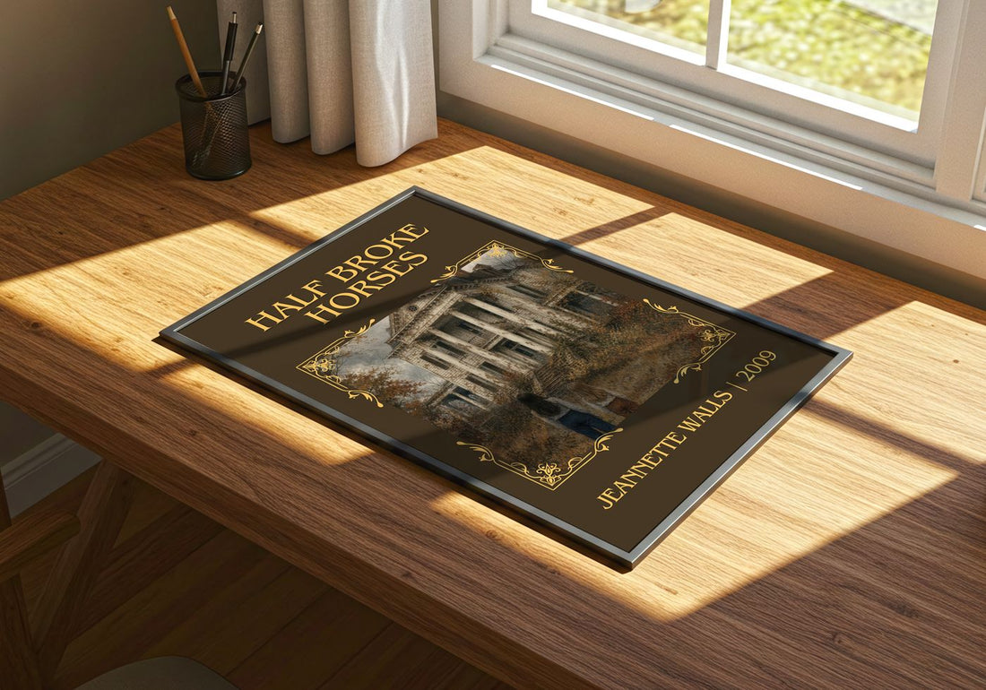 Half broke horses Classic Book Art Print by Jeannette Walls – print on a sunlit desk