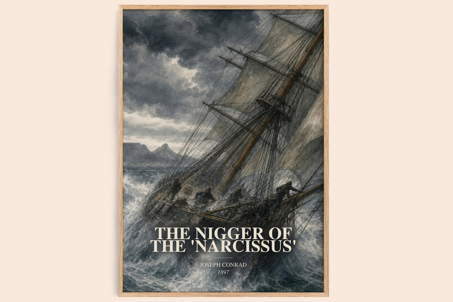 The Nigger Of The 'Narcissus' watercolour book poster by Joseph Conrad – framed literary art print
