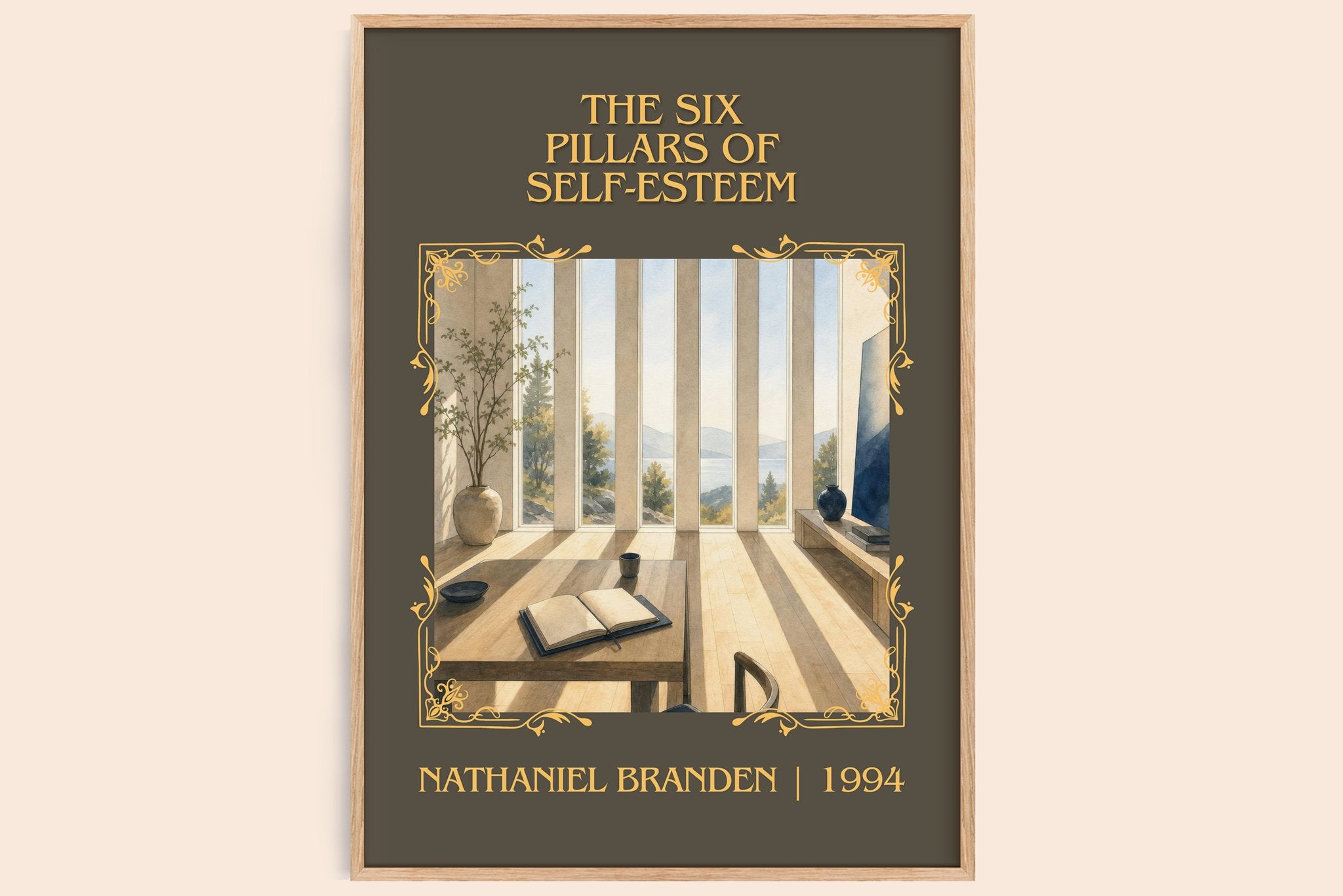 six pillars of self-esteem Classic Book Art Print by Nathaniel Branden