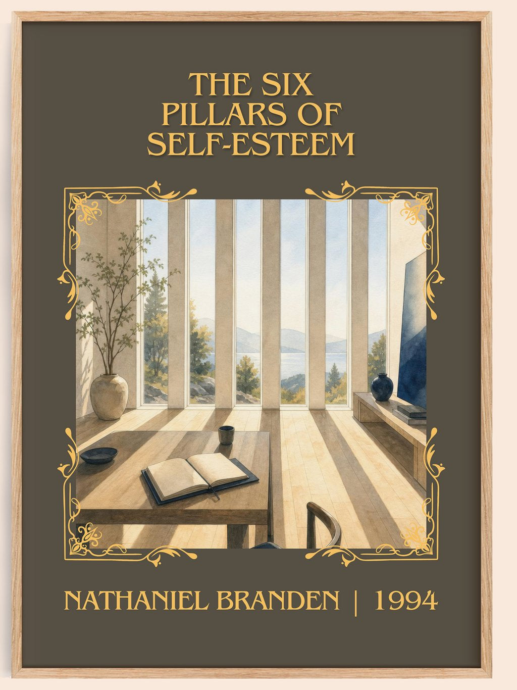six pillars of self-esteem Classic Book Art Print by Nathaniel Branden – book poster