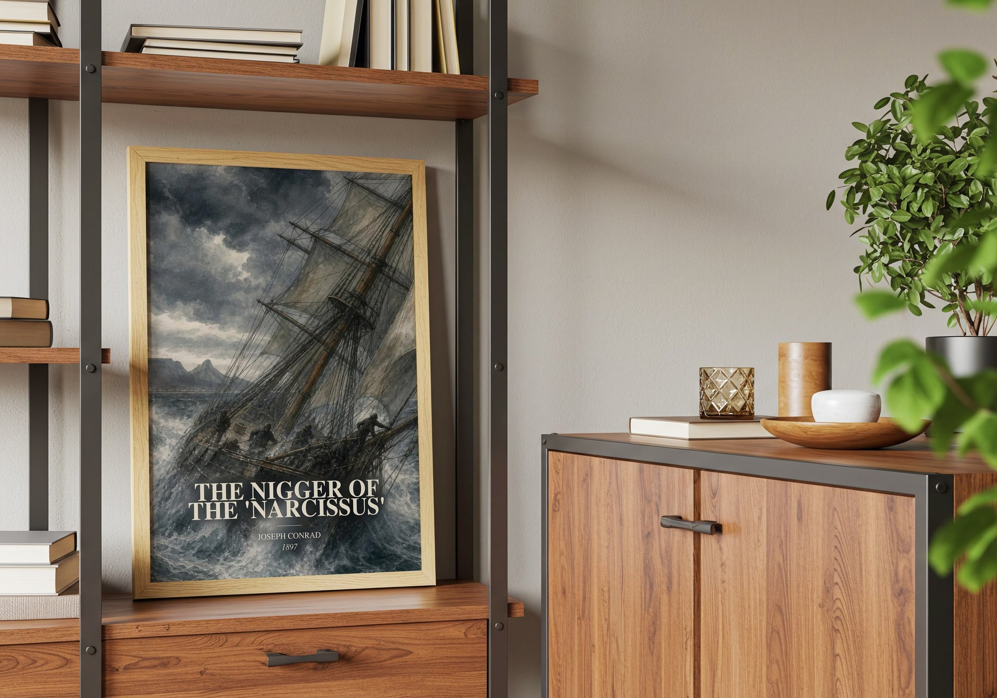 The Nigger Of The 'Narcissus' book watercolour illustration paper finish options – matte satin gloss