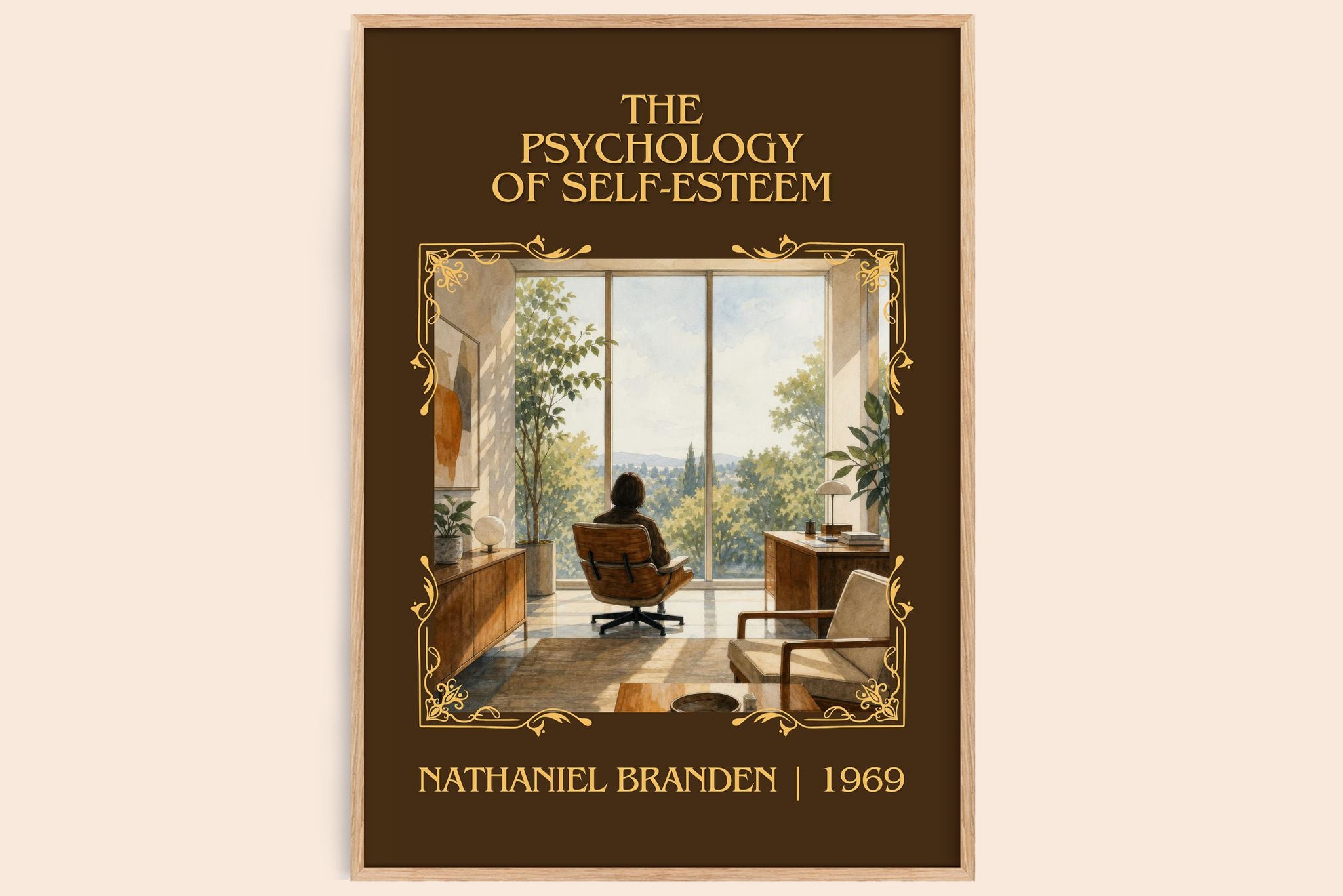 psychology of self-esteem Classic Book Art Print by Nathaniel Branden