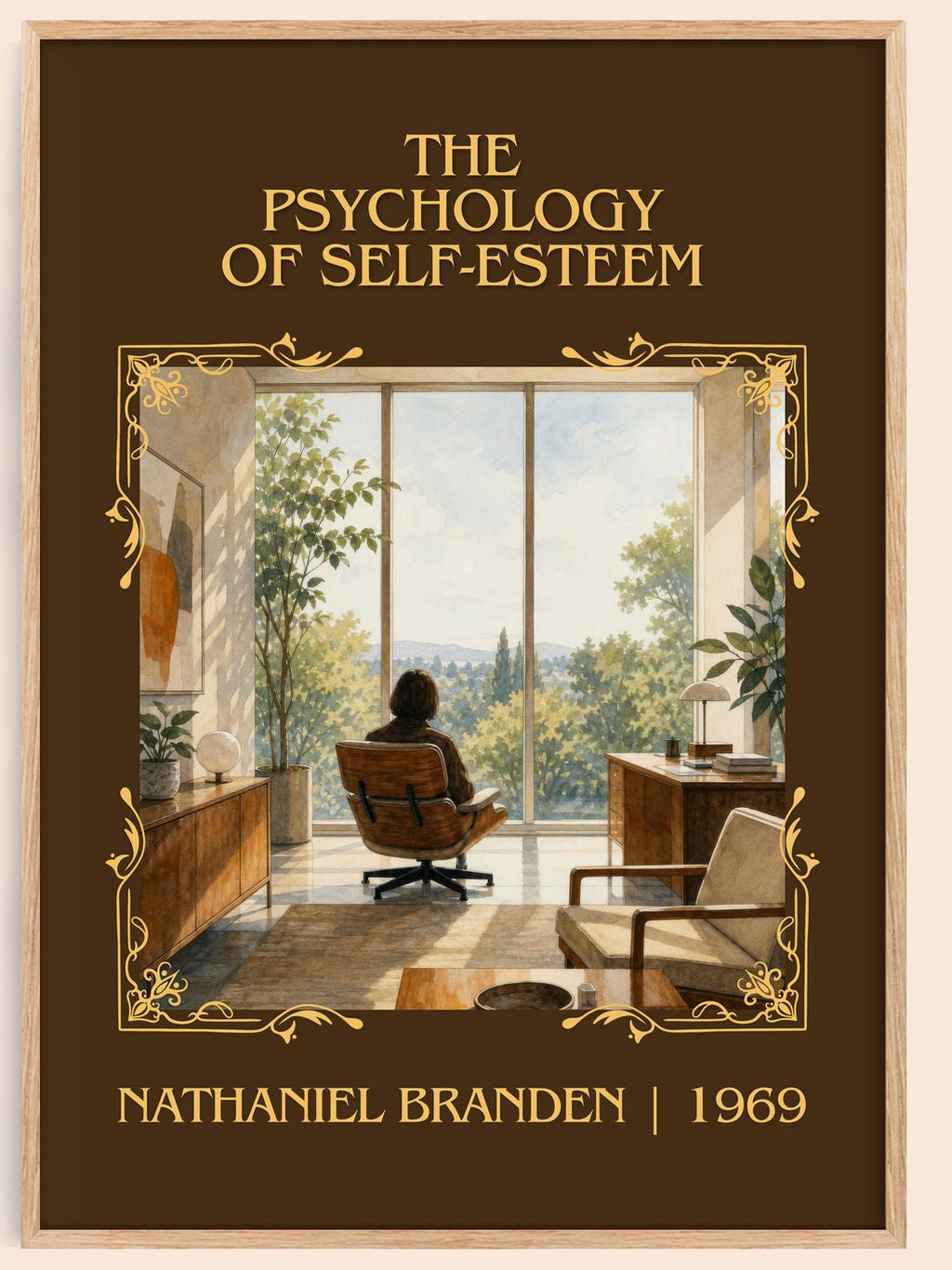 psychology of self-esteem Classic Book Art Print by Nathaniel Branden – book poster
