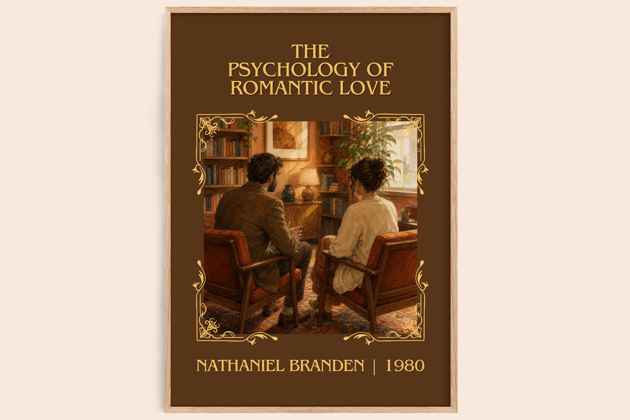 psychology of romantic love Classic Book Art Print by N. Branden
