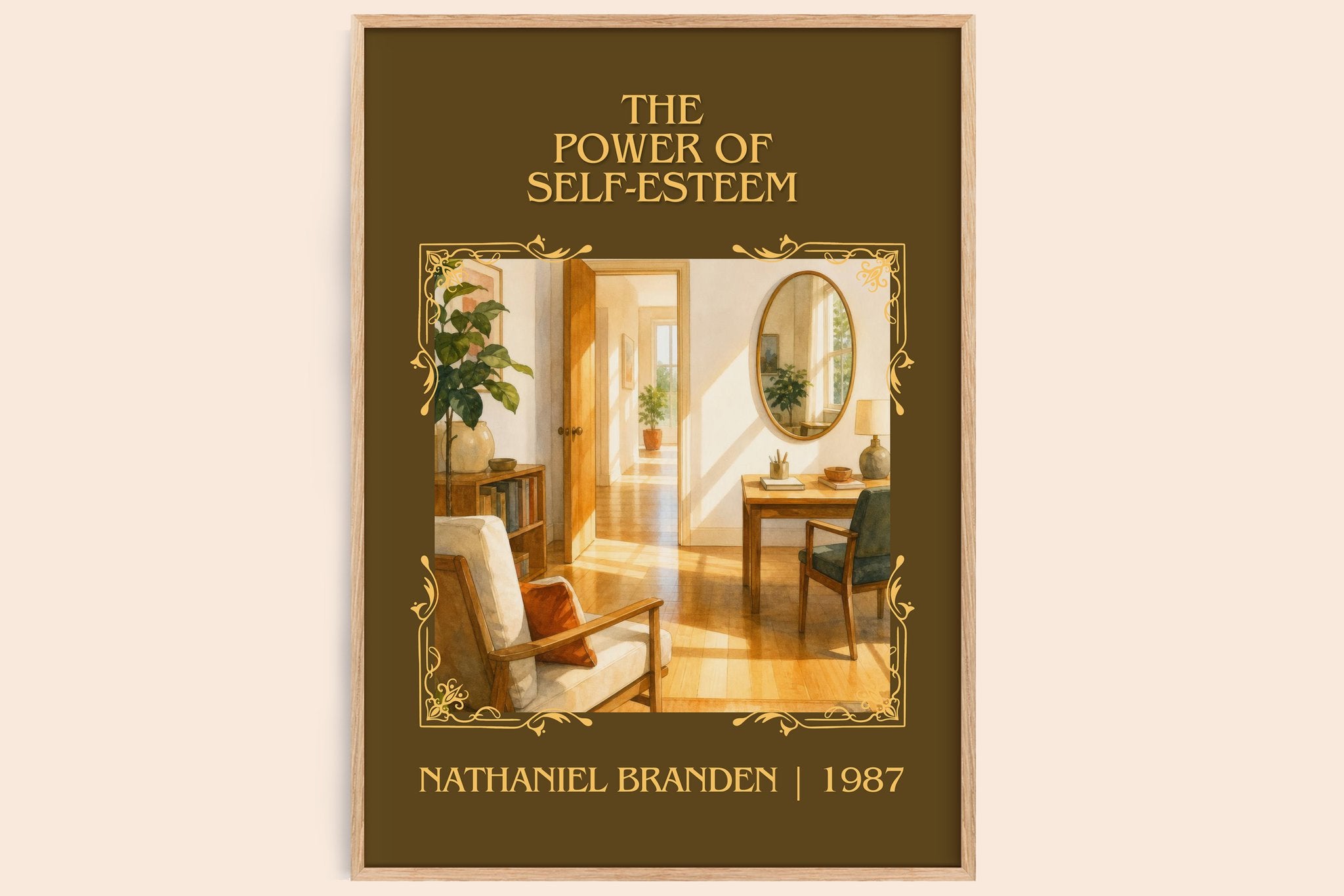 The power of self-esteem Classic Book Art Print by Nathaniel Branden