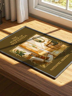 The power of self-esteem Classic Book Art Print by Nathaniel Branden – print on a sunlit desk