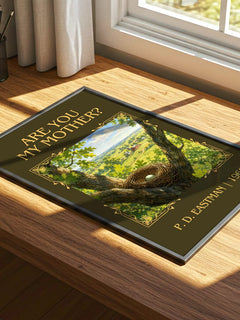 Are You My Mother? Classic Book Art Print by P. D. Eastman – print on a sunlit desk