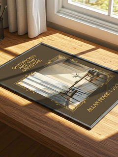 Questions Are the Answers Classic Book Art Print by Allan Pease – print on a sunlit desk