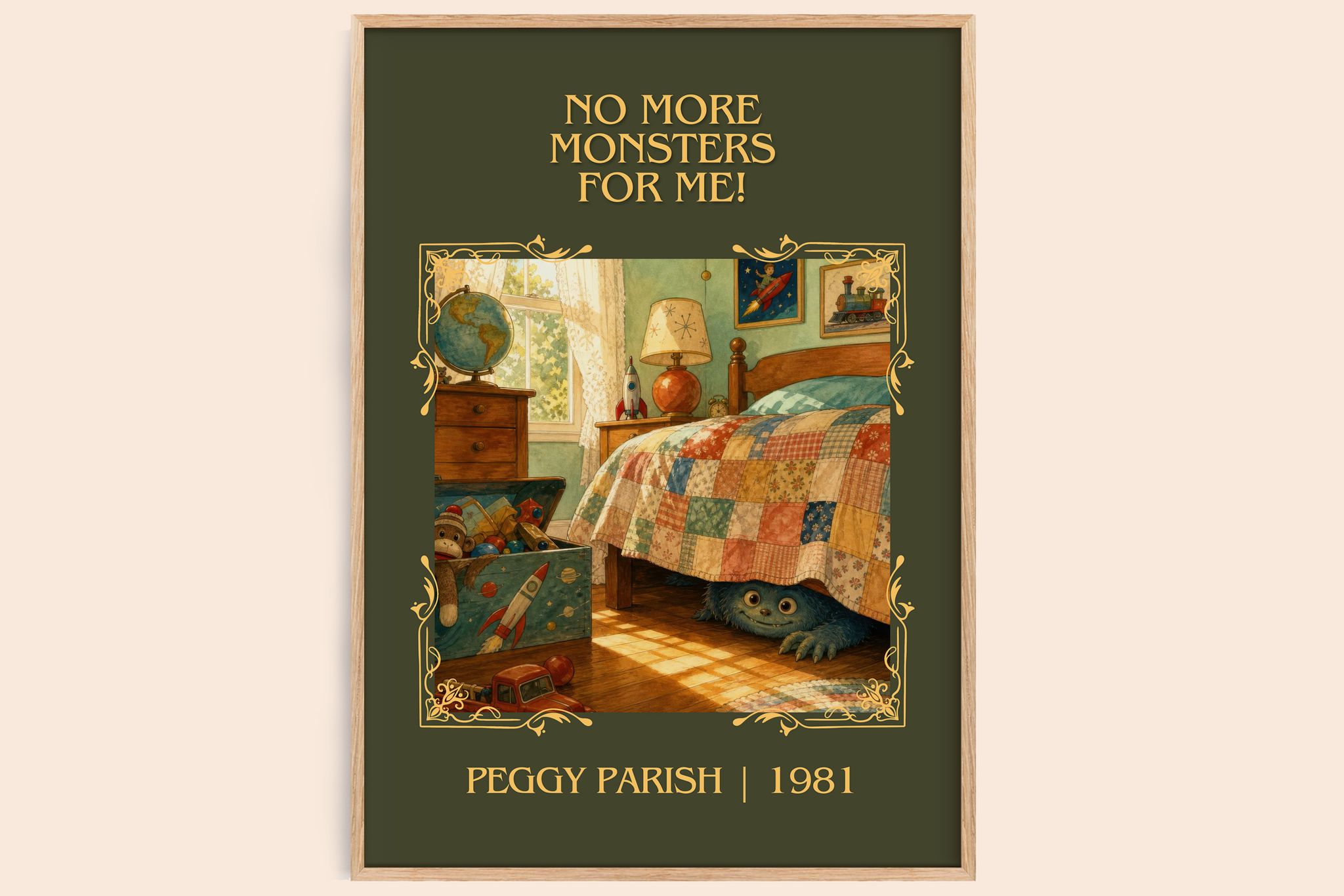 No More Monsters for Me! Classic Book Art Print by Peggy Parish