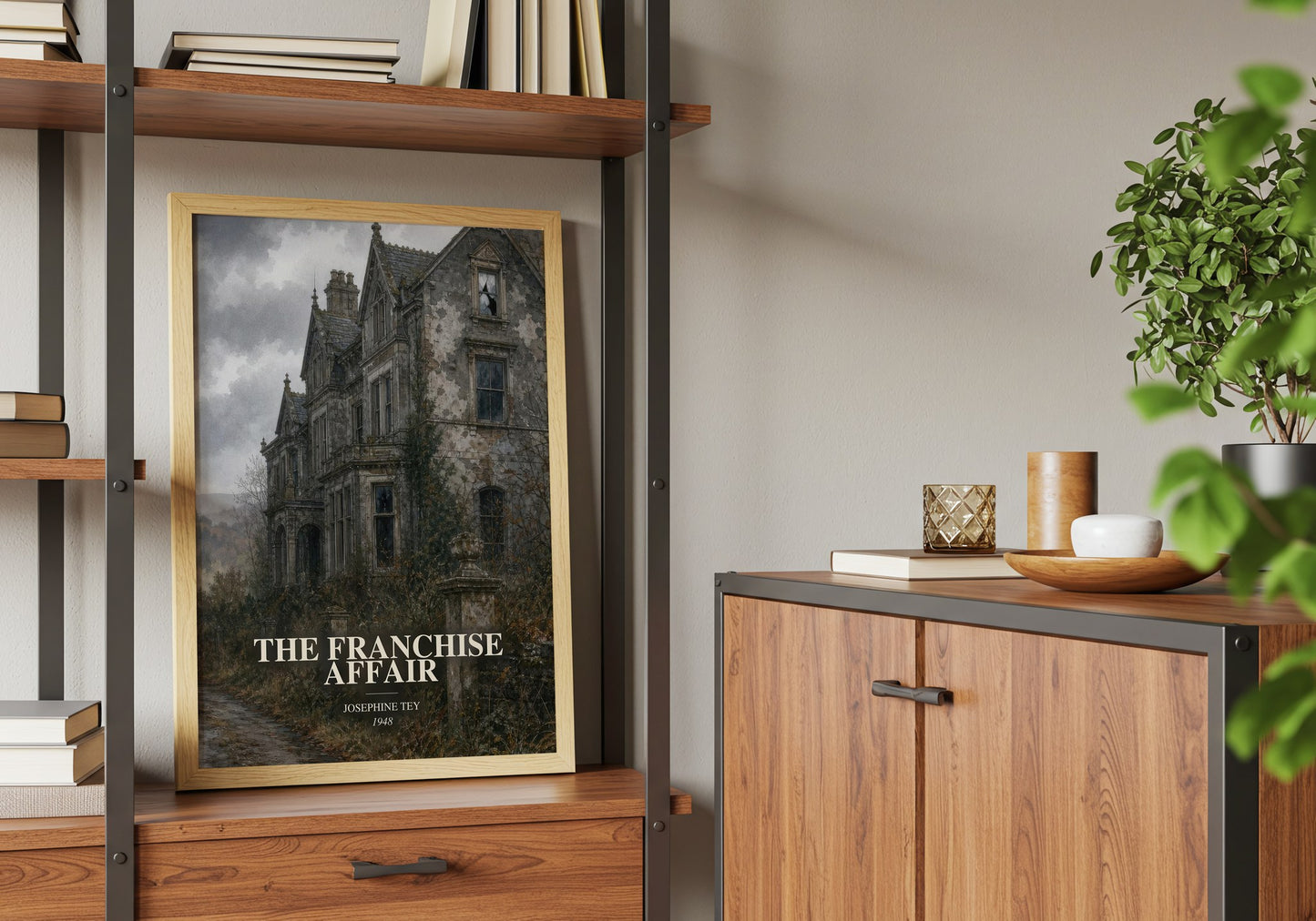 The Franchise Affair book watercolour illustration paper finish options – matte satin gloss