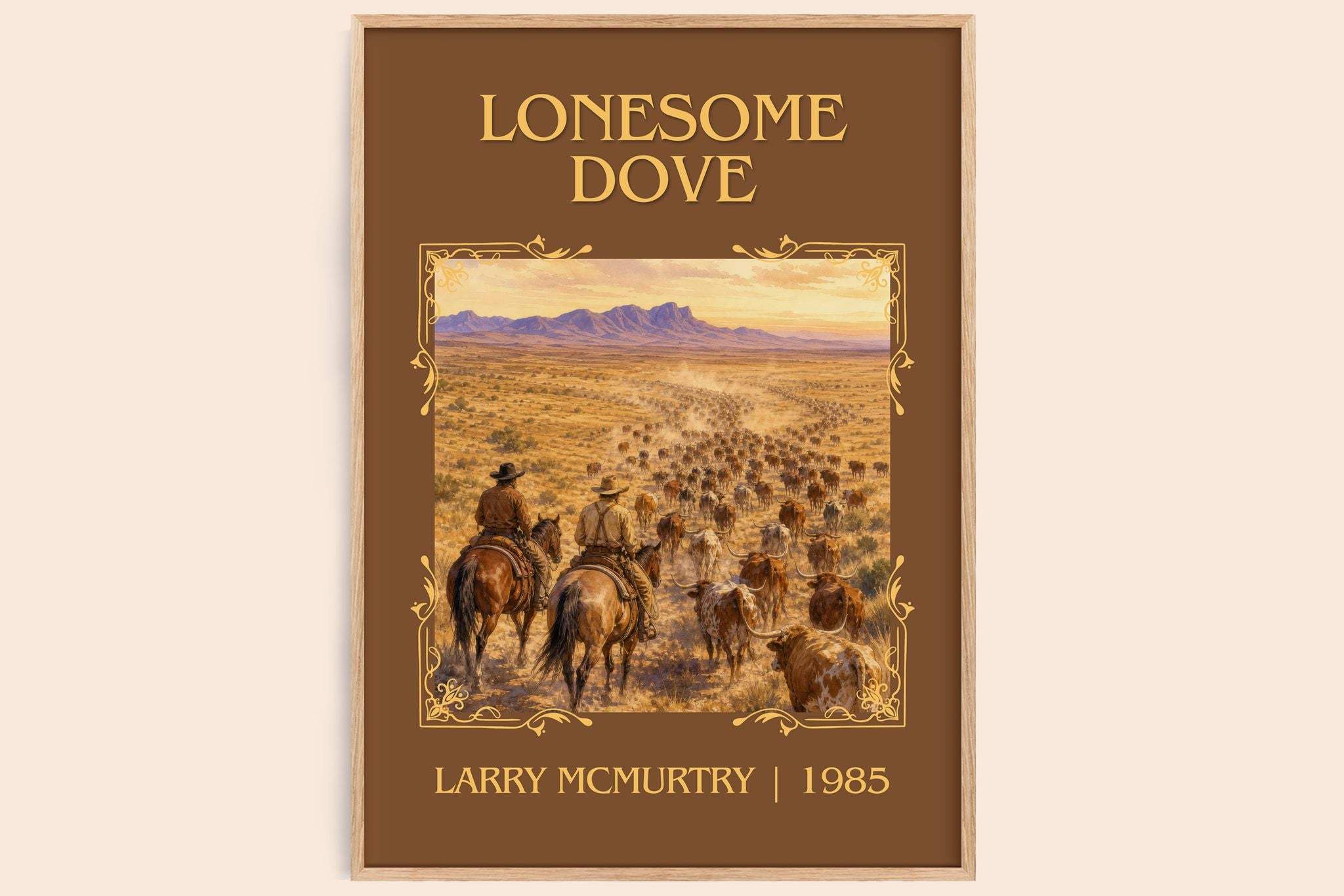 Lonesome Dove Classic Book Art Print by Larry McMurtry