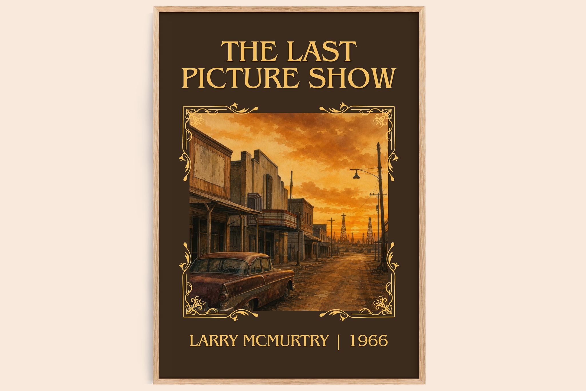 The Last Picture Show Classic Book Art Print by Larry McMurtry