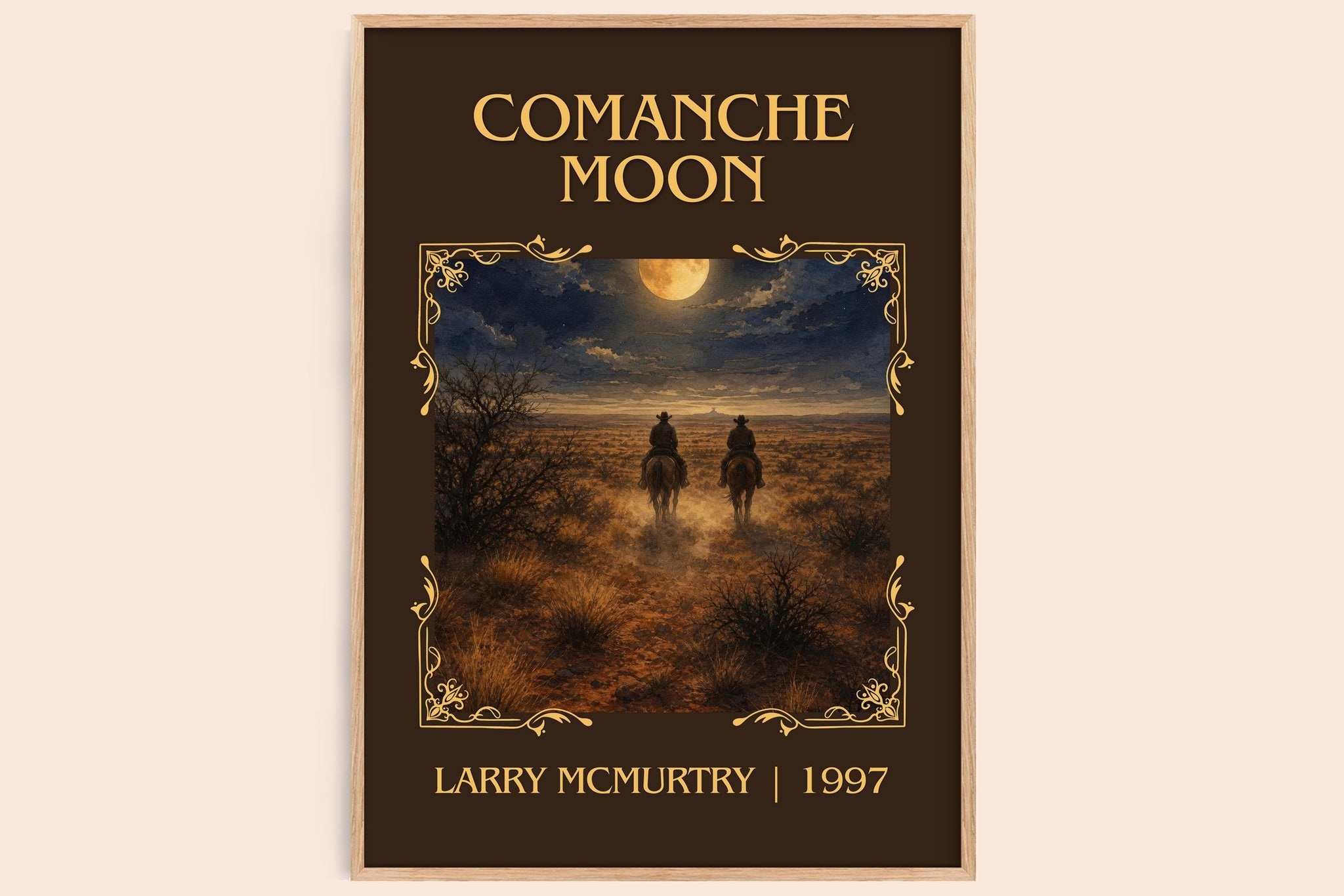 Comanche moon Classic Book Art Print by Larry McMurtry
