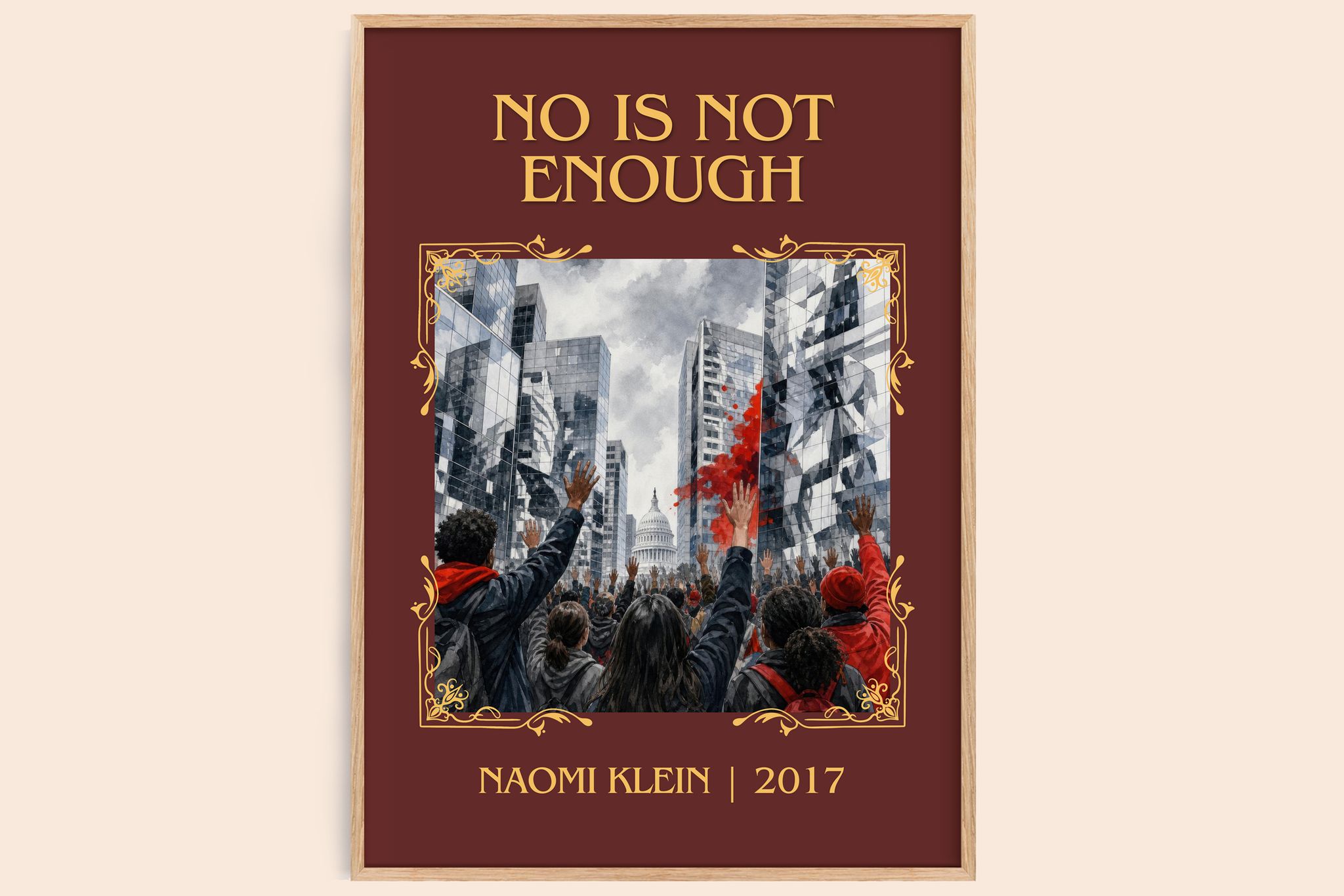 No Is Not Enough Classic Book Art Print by Naomi Klein