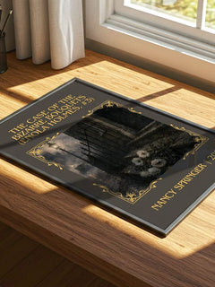 The Case of the Bizarre Bouquets (Enola Holmes, #3) Classic Book Art Print by Nancy Springer – print on a sunlit desk