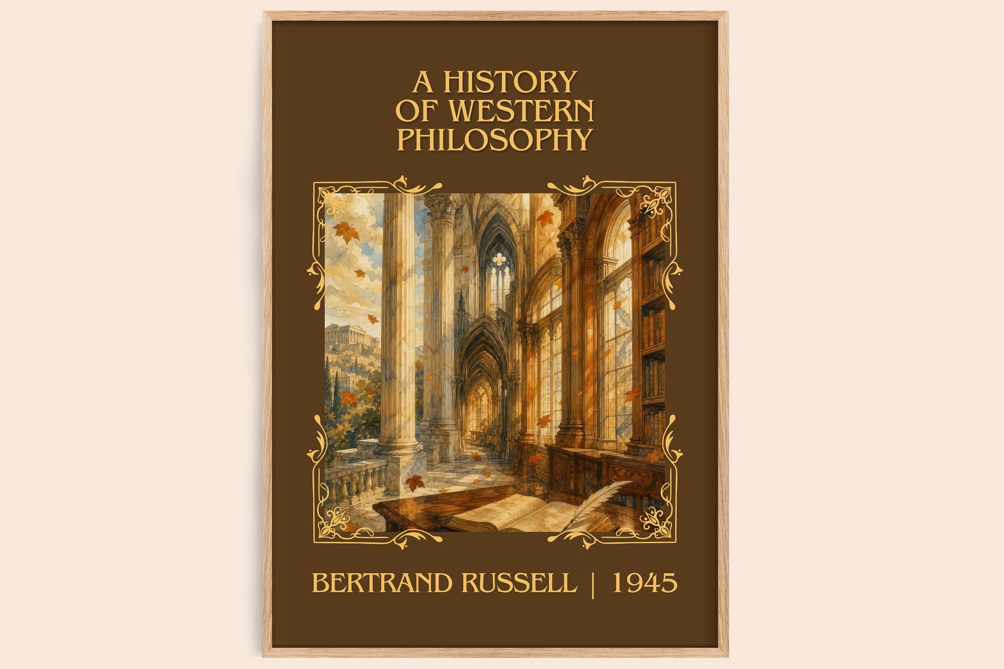 History of Western Philosophy Classic Book Art Print by B. Russell