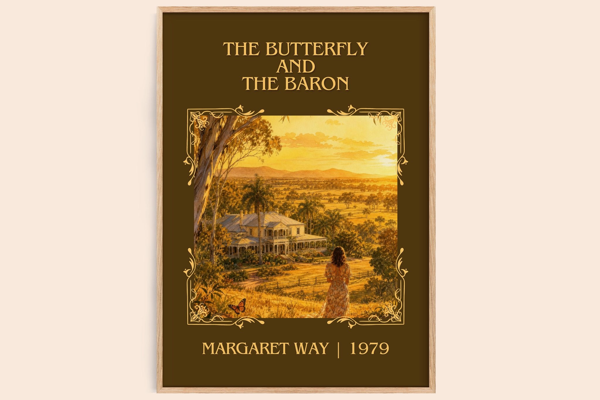 The Butterfly and the Baron Classic Book Art Print by Margaret Way