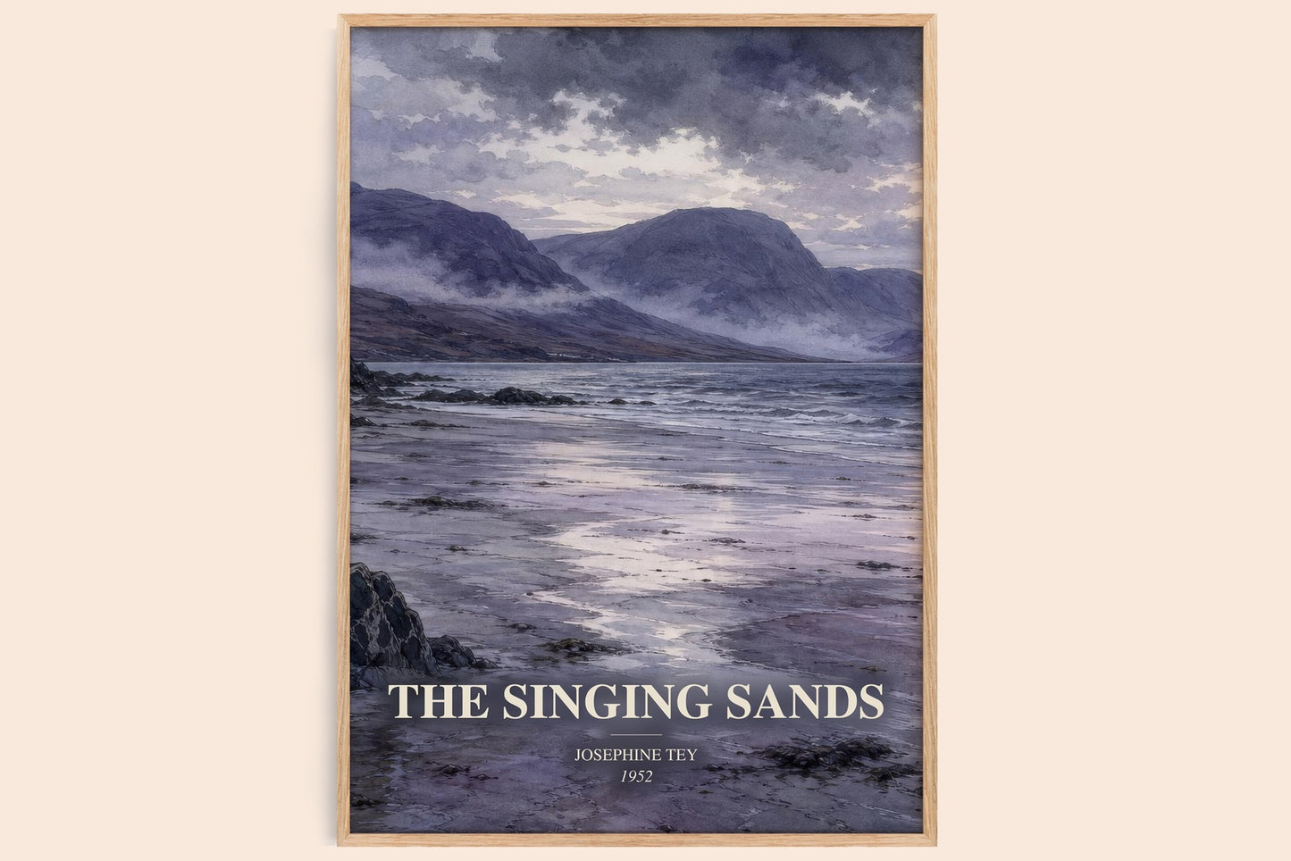 The Singing Sands watercolour book poster by Josephine Tey – framed literary art print