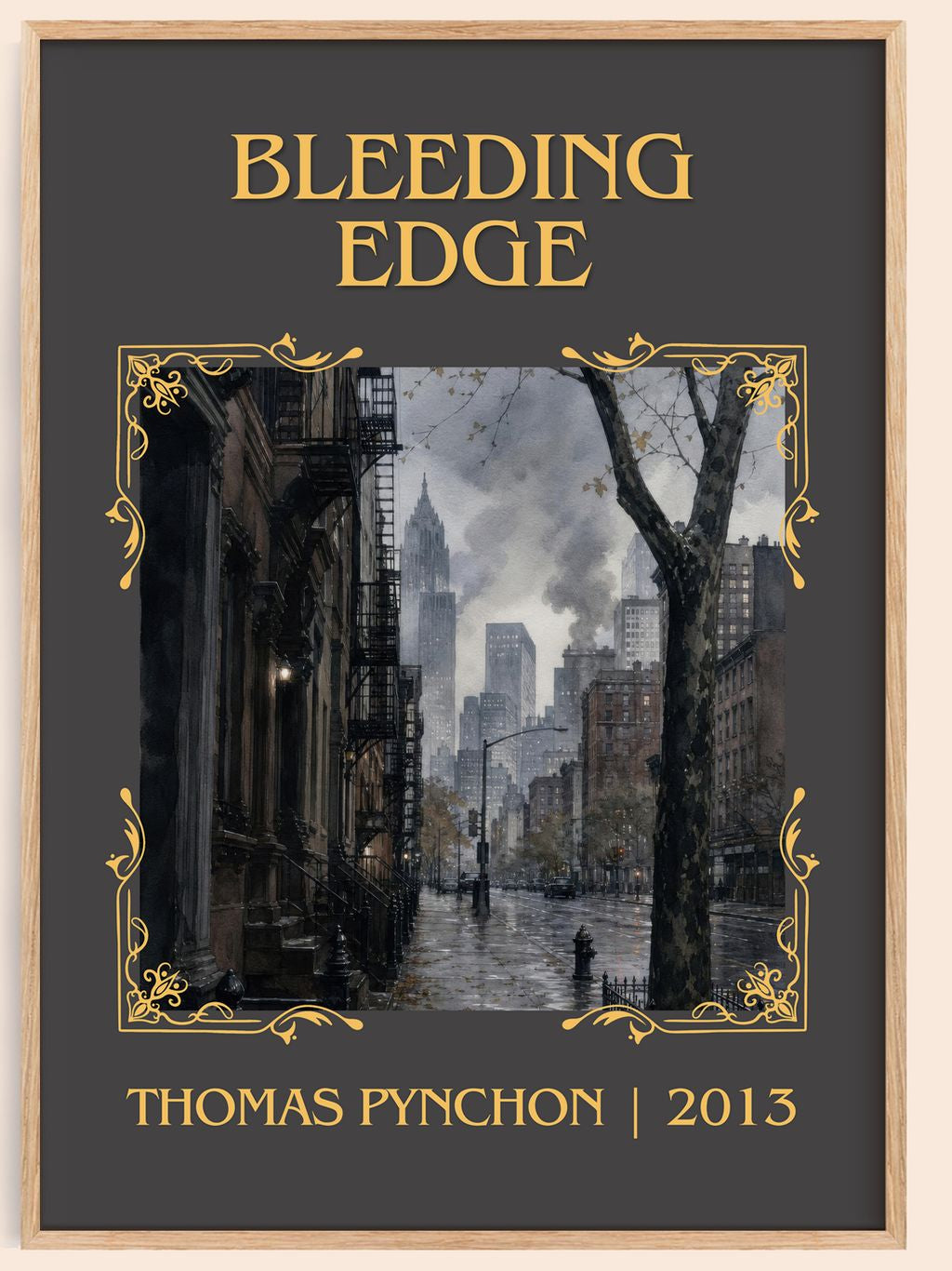 Bleeding Edge Classic Book Art Print by Thomas Pynchon – book poster