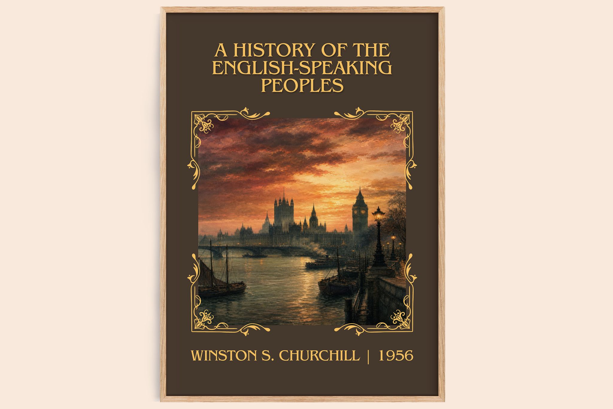 A History of the English-Speaking Peoples Classic Book Art Print by Winston S. Churchill