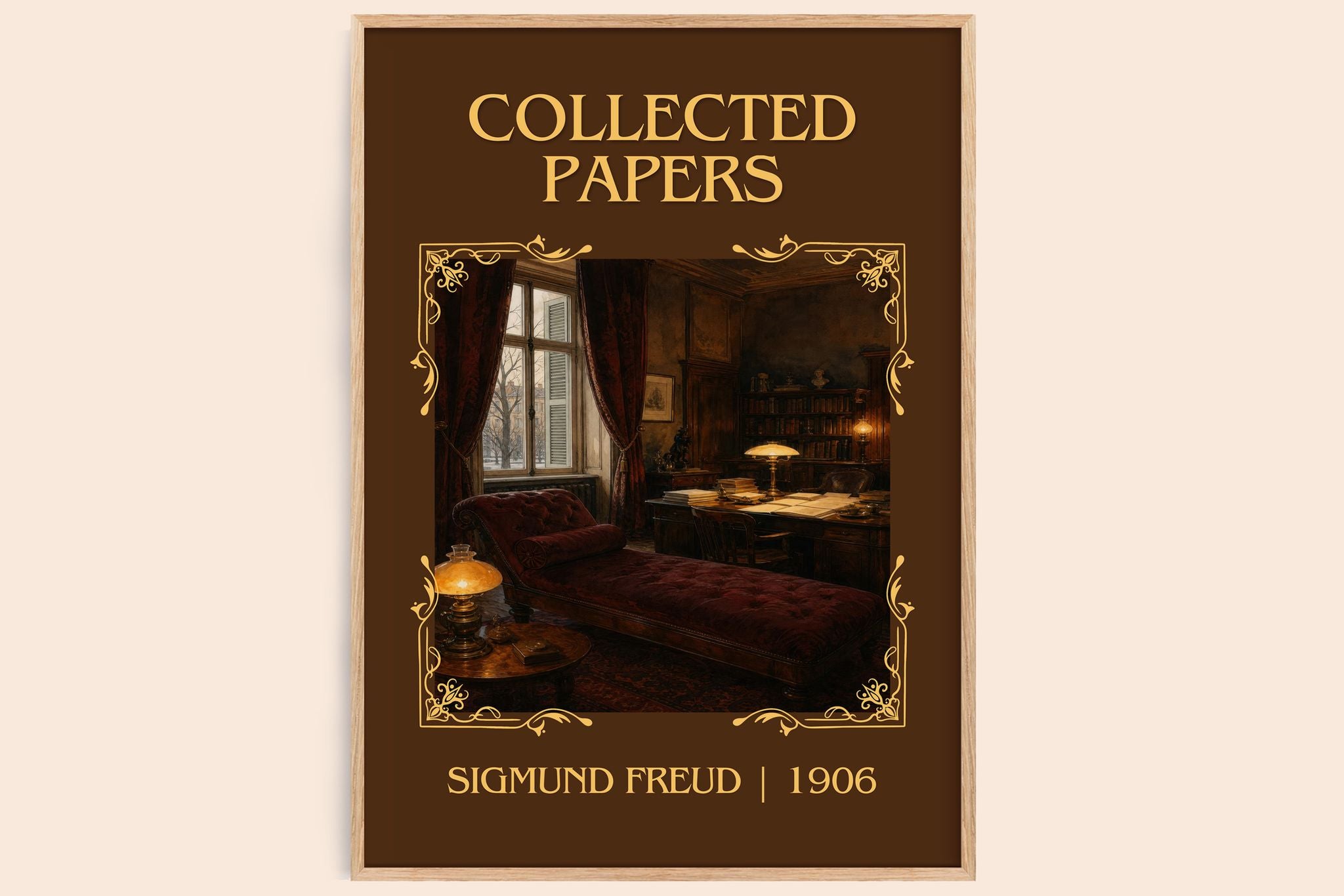 Collected papers Classic Book Art Print by Sigmund Freud