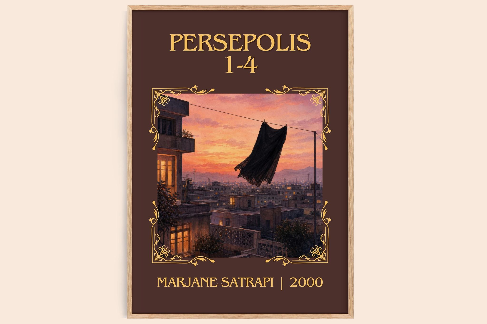 Persepolis 1-4 Classic Book Art Print by Marjane Satrapi