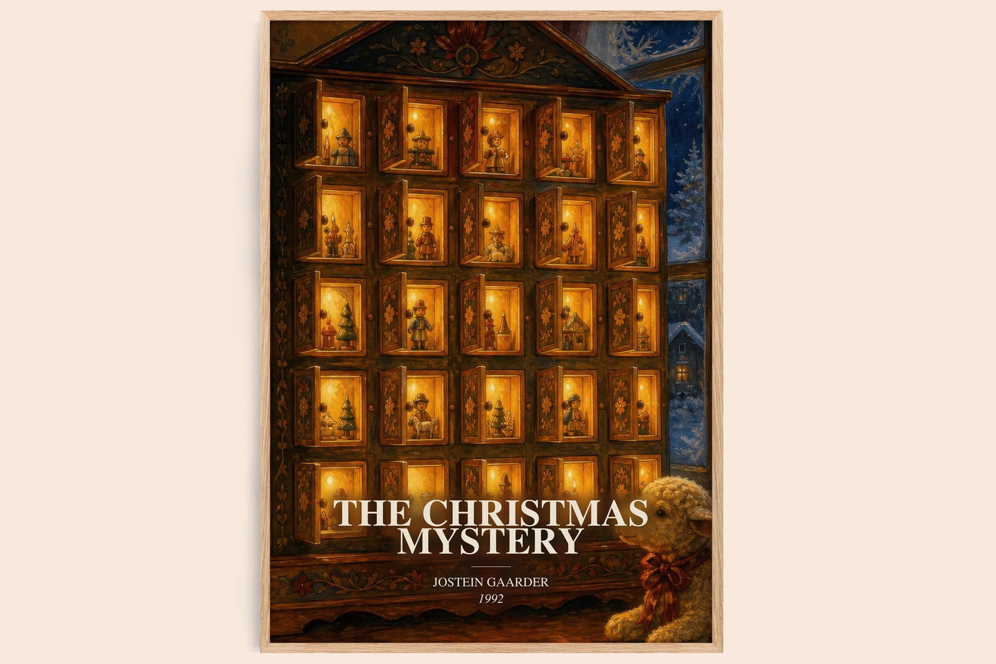 The Christmas Mystery watercolour book poster by Jostein Gaarder – framed literary art print