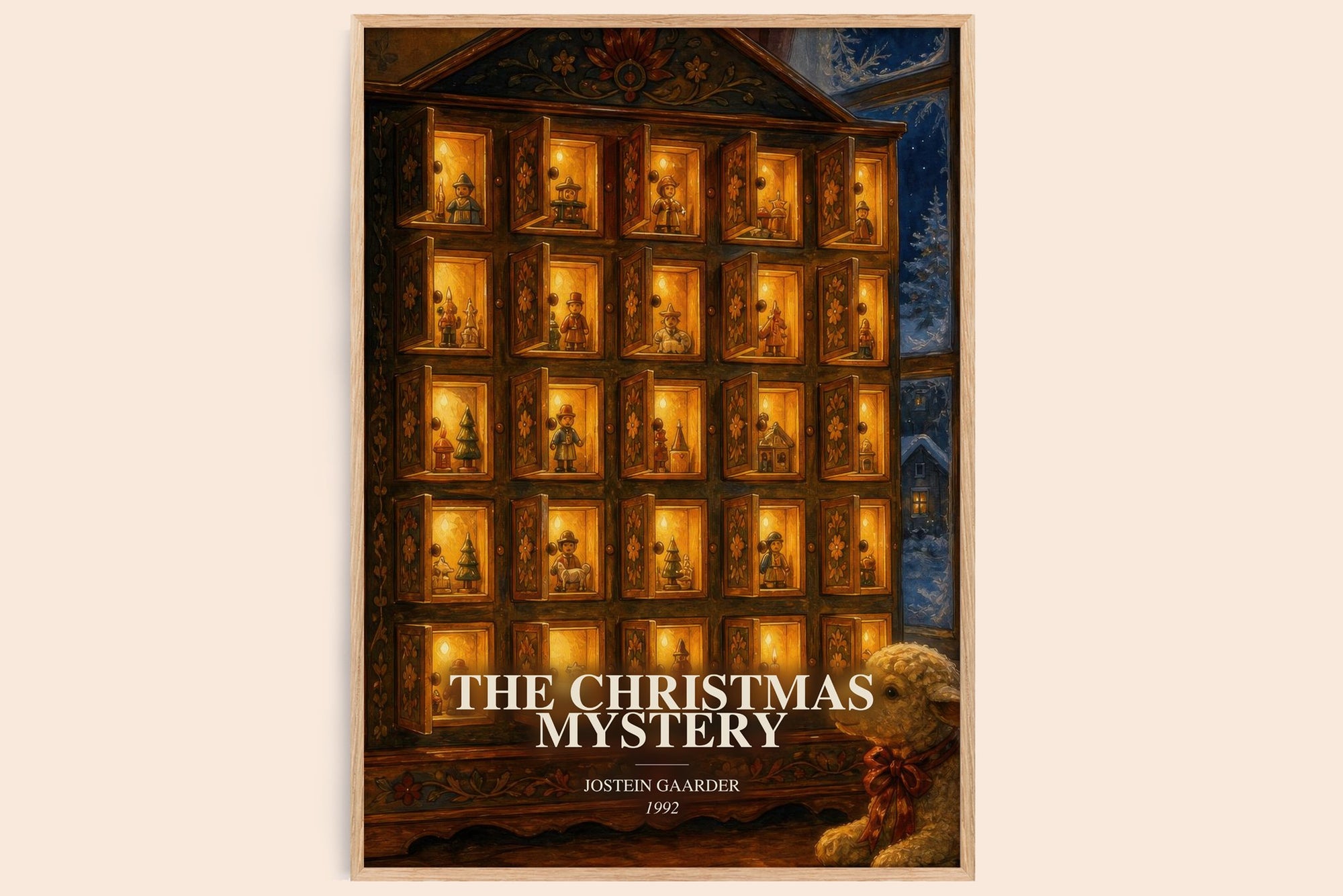 The Christmas Mystery watercolour book poster by Jostein Gaarder – framed literary art print