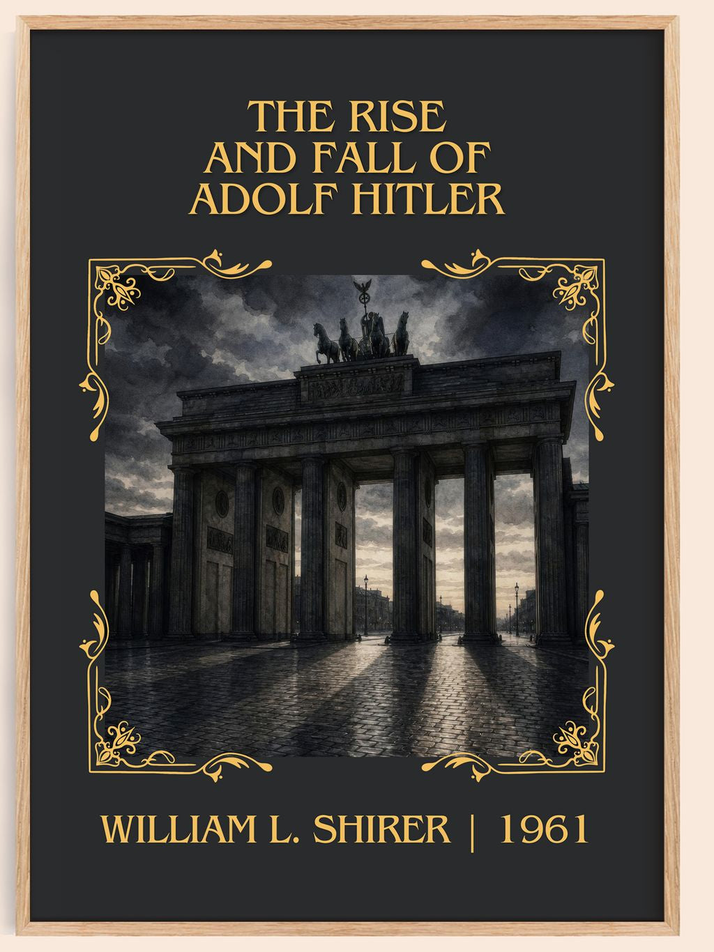 rise and fall of Adolf Hitler Classic Book Art Print by W. Shirer – book poster