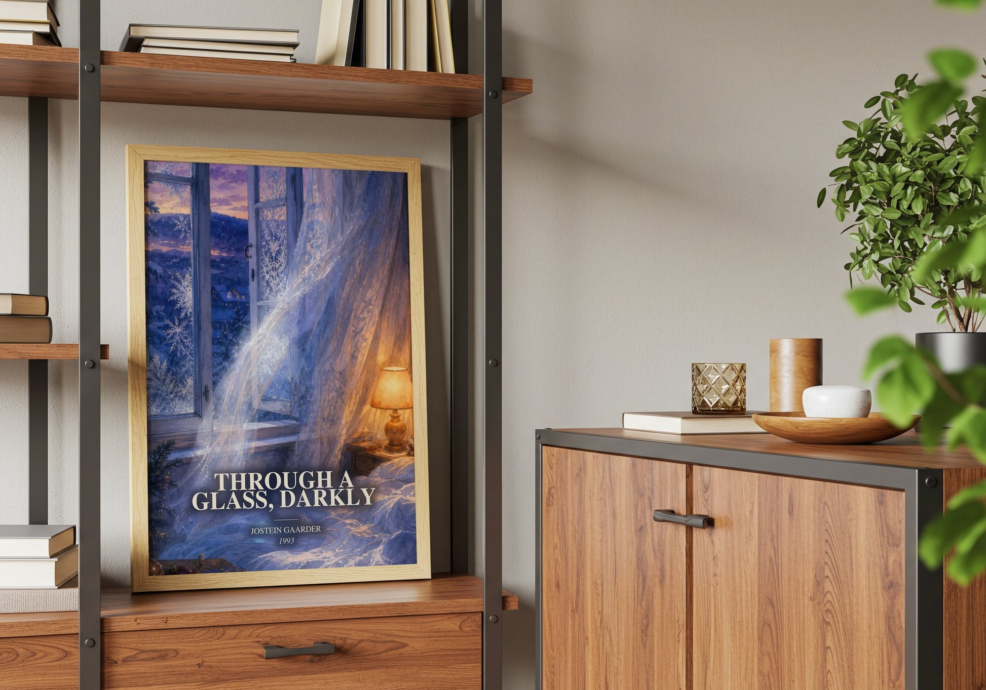 Through A Glass, Darkly book watercolour illustration paper finish options – matte satin gloss