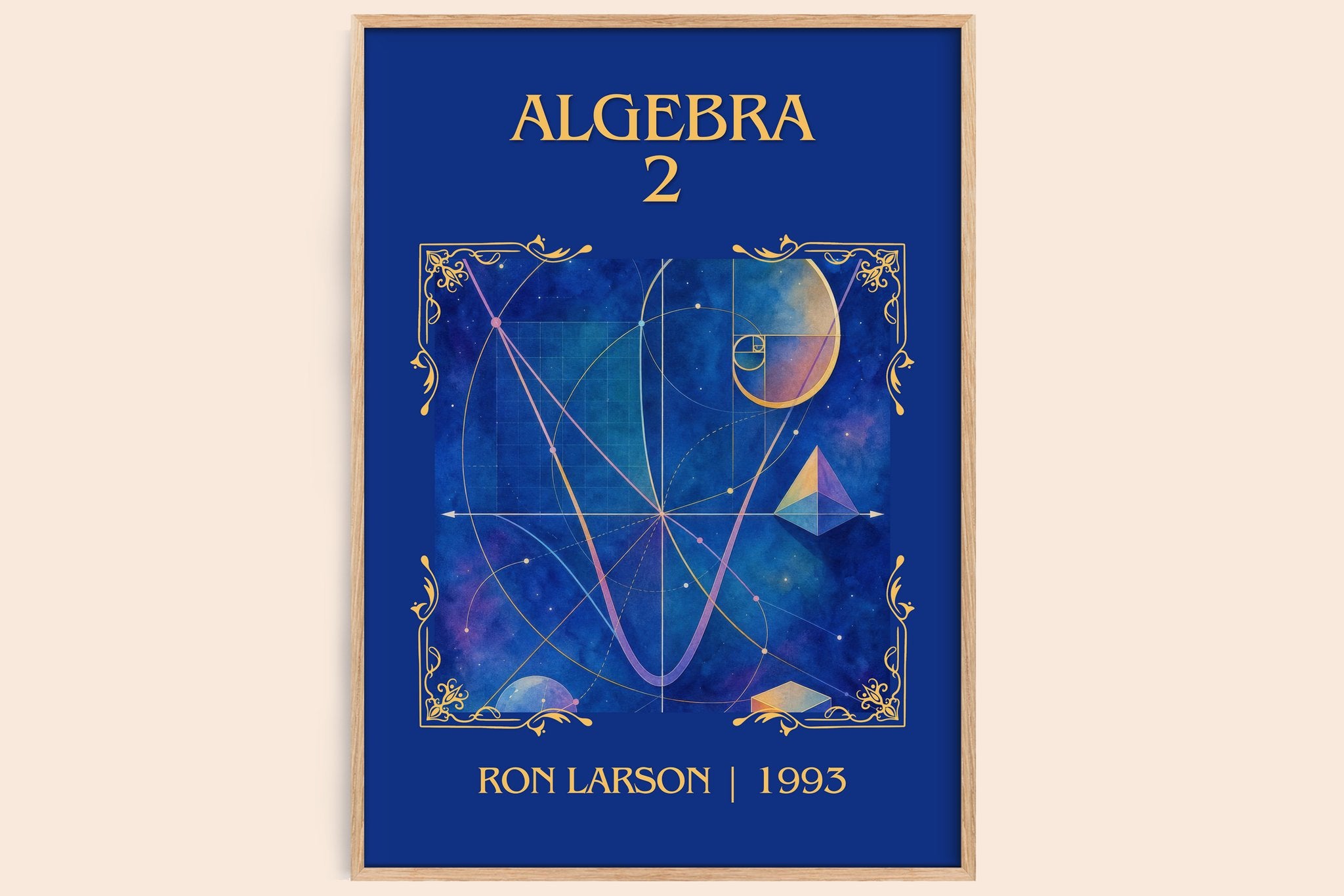 Algebra 2 Classic Book Art Print by Ron Larson
