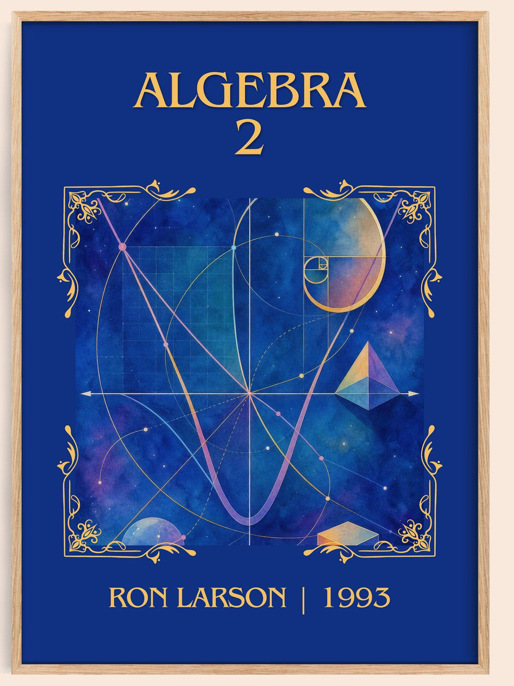 Algebra 2 Classic Book Art Print by Ron Larson – book poster