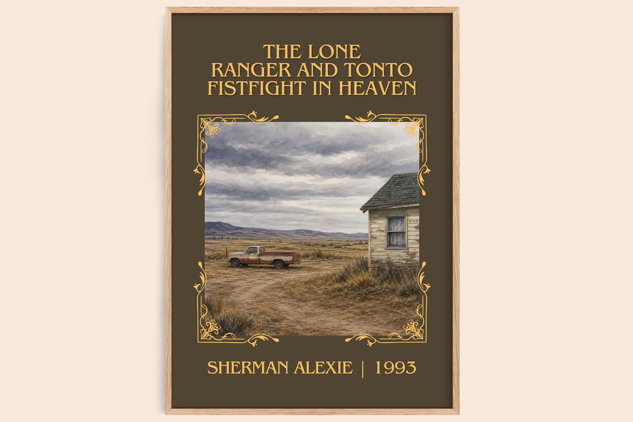The Lone Ranger and Tonto fistfight in heaven Classic Book Art Print by Sherman Alexie
