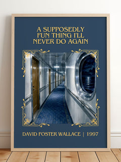 supposedly fun thing I'll never do again Classic Book Art Print – framed print leaning on a wooden floor