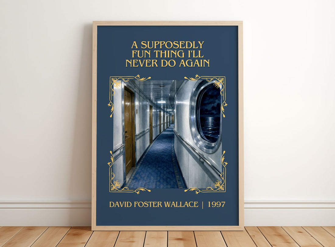supposedly fun thing I'll never do again Classic Book Art Print – framed print leaning on a wooden floor