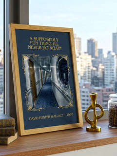 supposedly fun thing I'll never do again Classic Book Art Print – framed print on a city-view windowsill