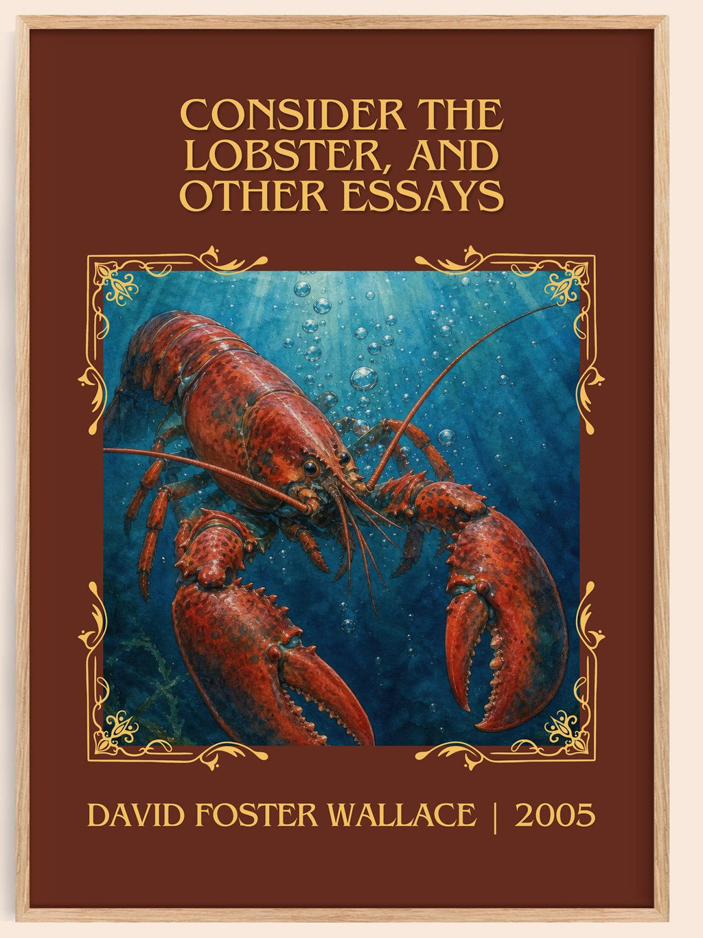 Consider the lobster, and other essays Classic Book Art Print – book poster