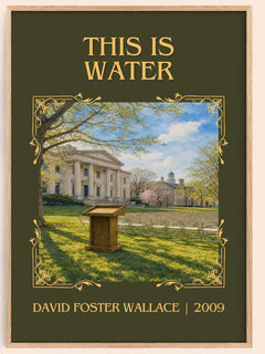 This is water Classic Book Art Print by David Foster Wallace – book poster