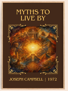 Myths to live by Classic Book Art Print by Joseph Campbell – book poster