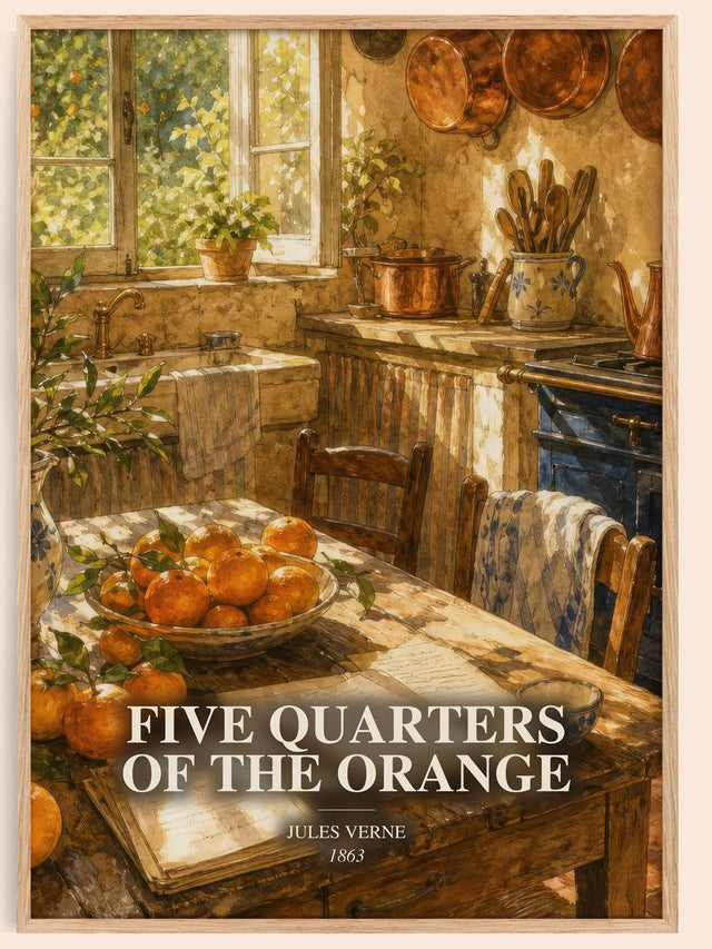 Five Quarters Of The Orange Book Watercolour Illustration by J. Verne