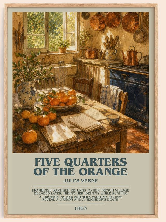 Five Quarters Of The Orange Bookish Wall Art by Jules Verne
