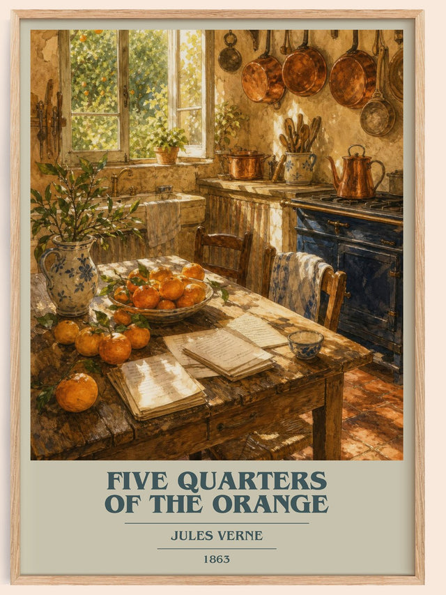 Five Quarters Of The Orange Book Cover Poster by Jules Verne
