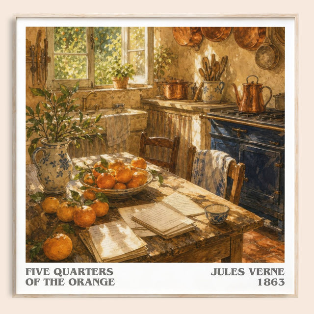 Five Quarters Of The Orange Literary Art Print by Jules Verne