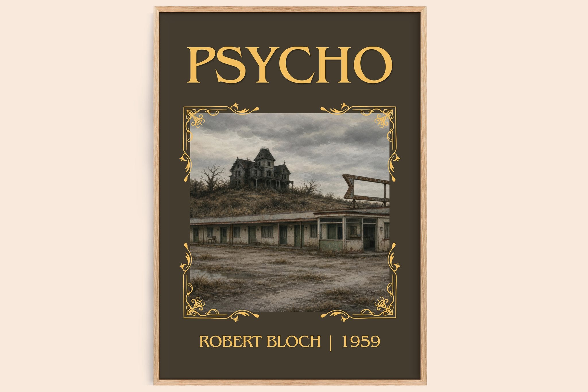 Psycho Classic Book Art Print by Robert Bloch