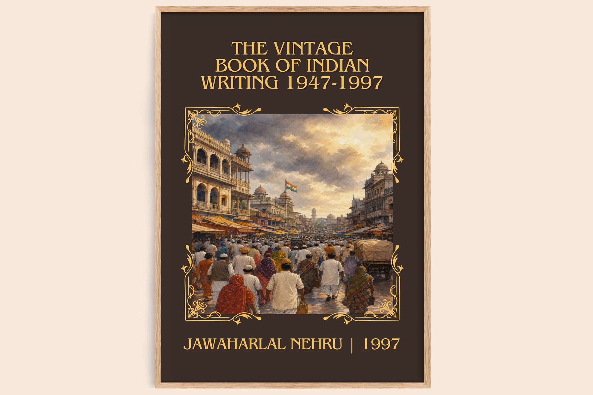 The Vintage Book of Indian Writing 1947-1997 Classic Book Art Print by Jawaharlal Nehru