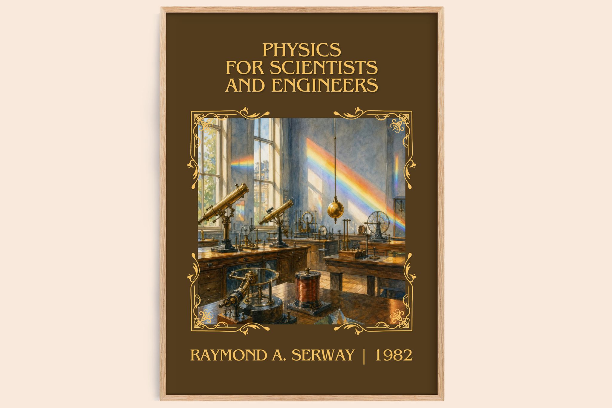 Physics for scientists and engineers Classic Book Art Print by Raymond A. Serway