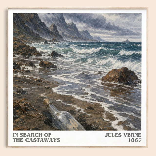 In Search Of The Castaways Literary Art Print by Jules Verne